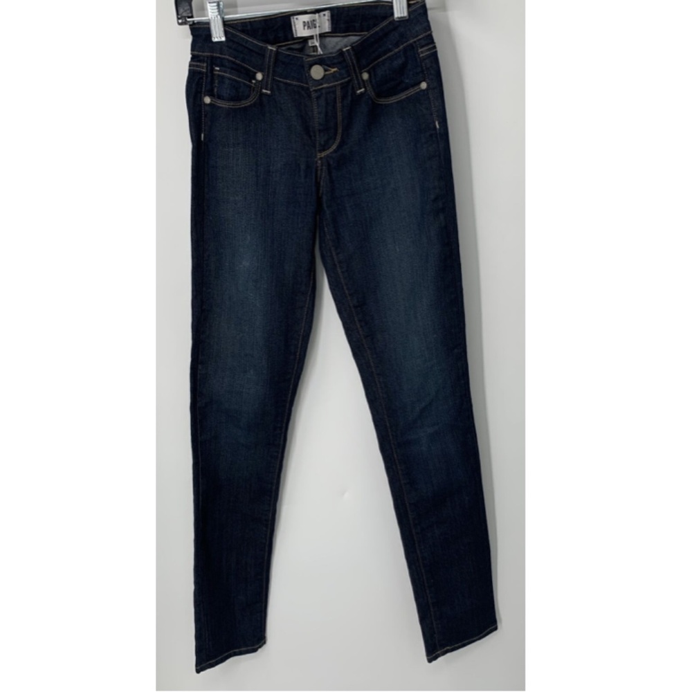 Paige womens blue skyline skinny jeans sz 24